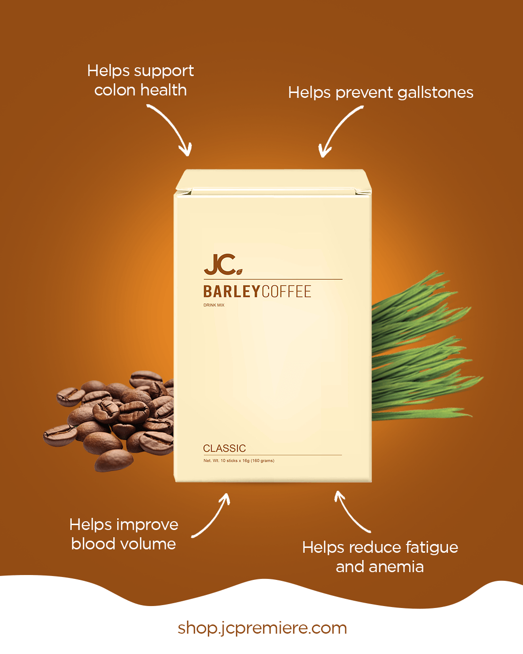 JC BARLEY COFFEE CLASSIC (1x10sticks)